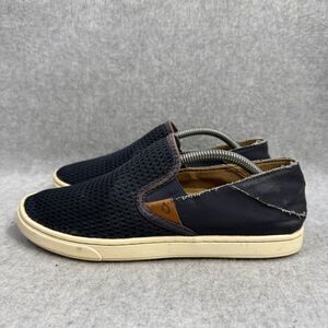 Olukai Womens Shoes Size 7 Pehuea Blue Slip On‎ Low Top Comfort Casual Sneakers